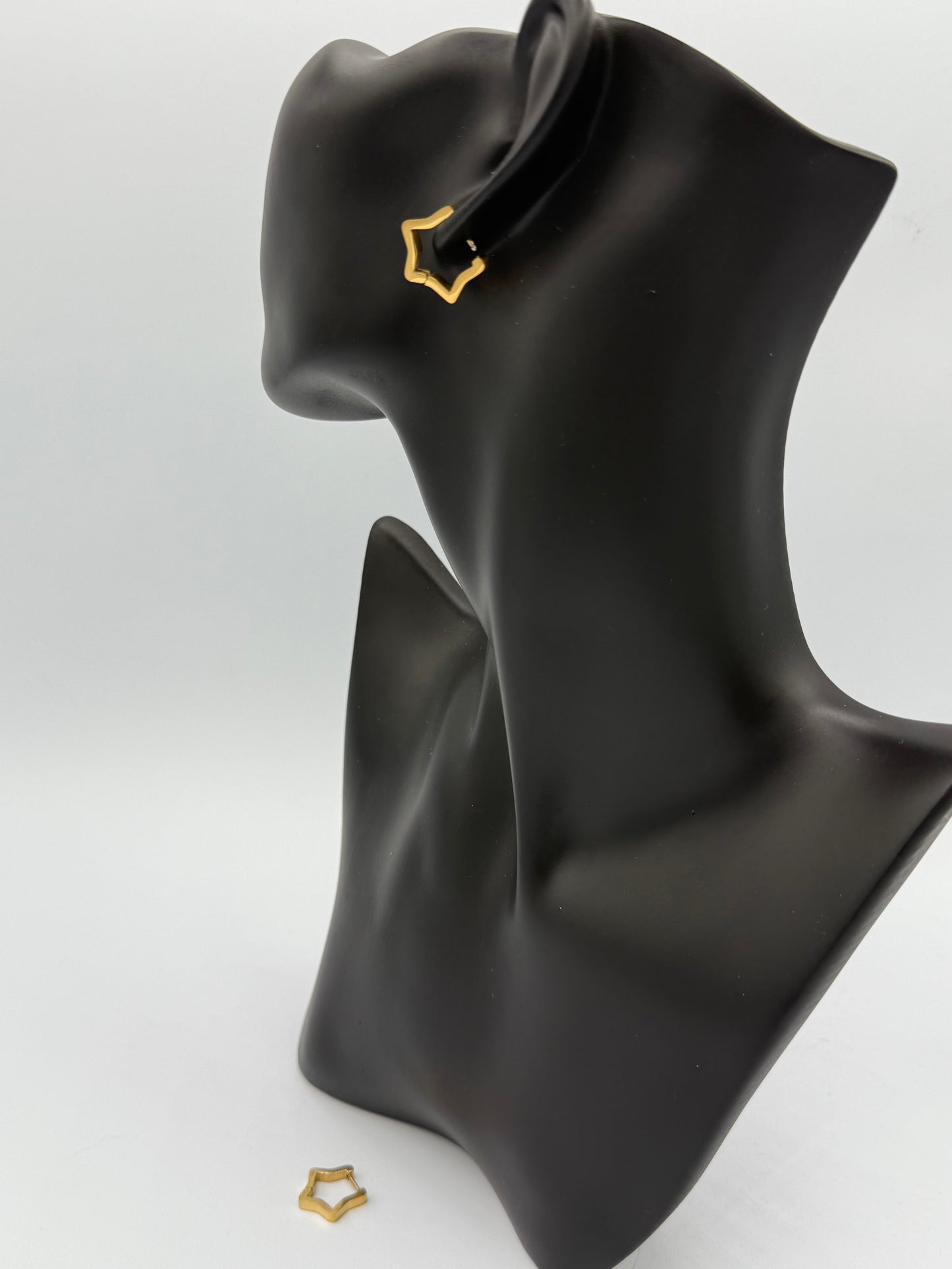 Golden Star Hoop Earrings