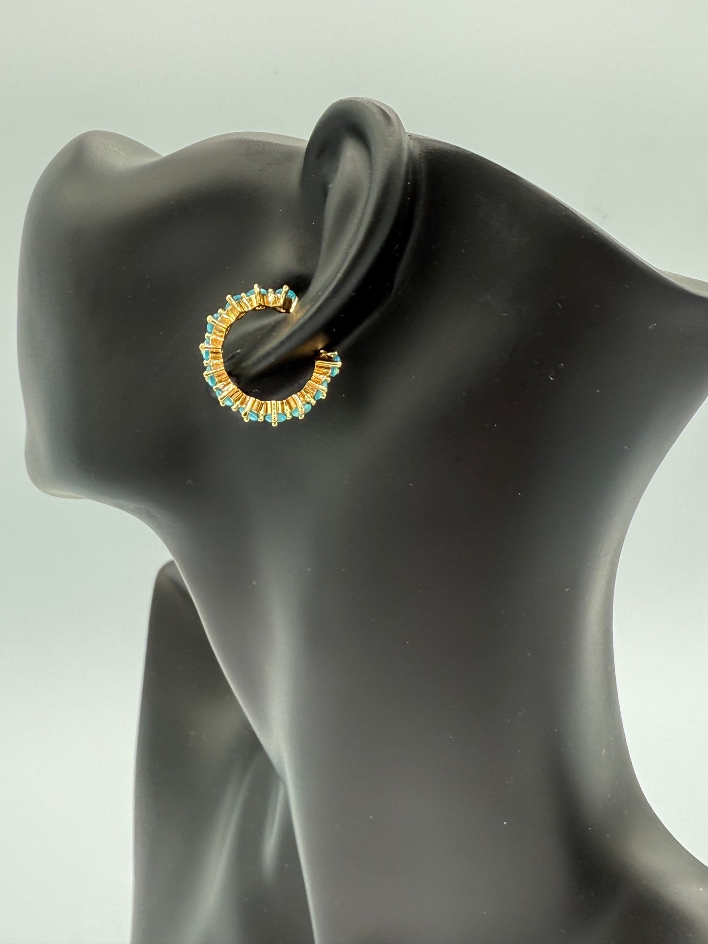 Blue Crystal Ear Cuff