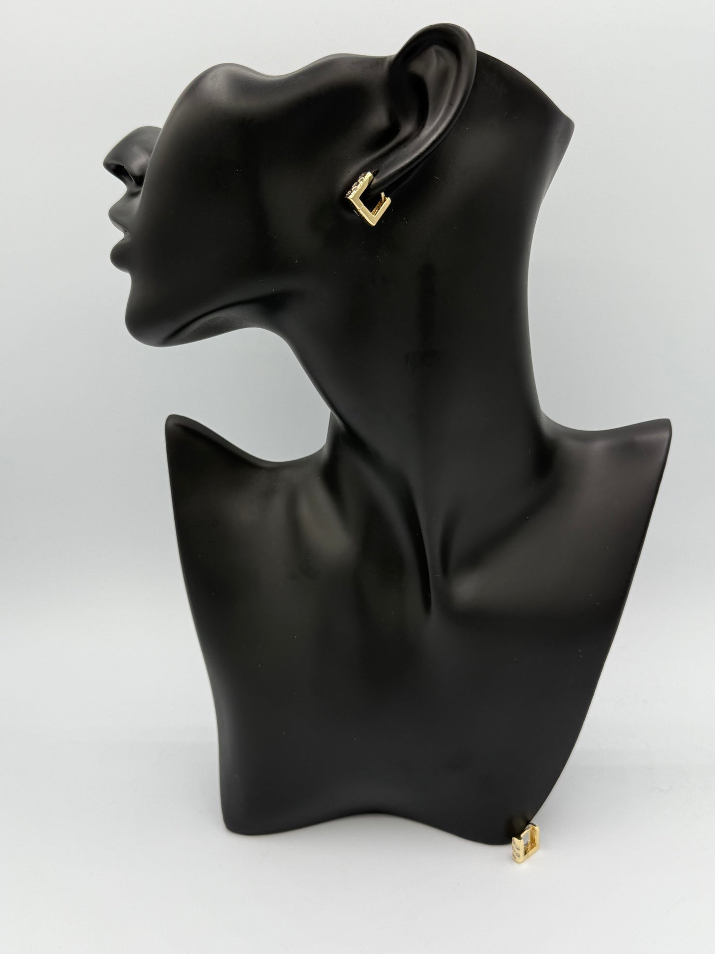 Golden Geometric Stud Earring