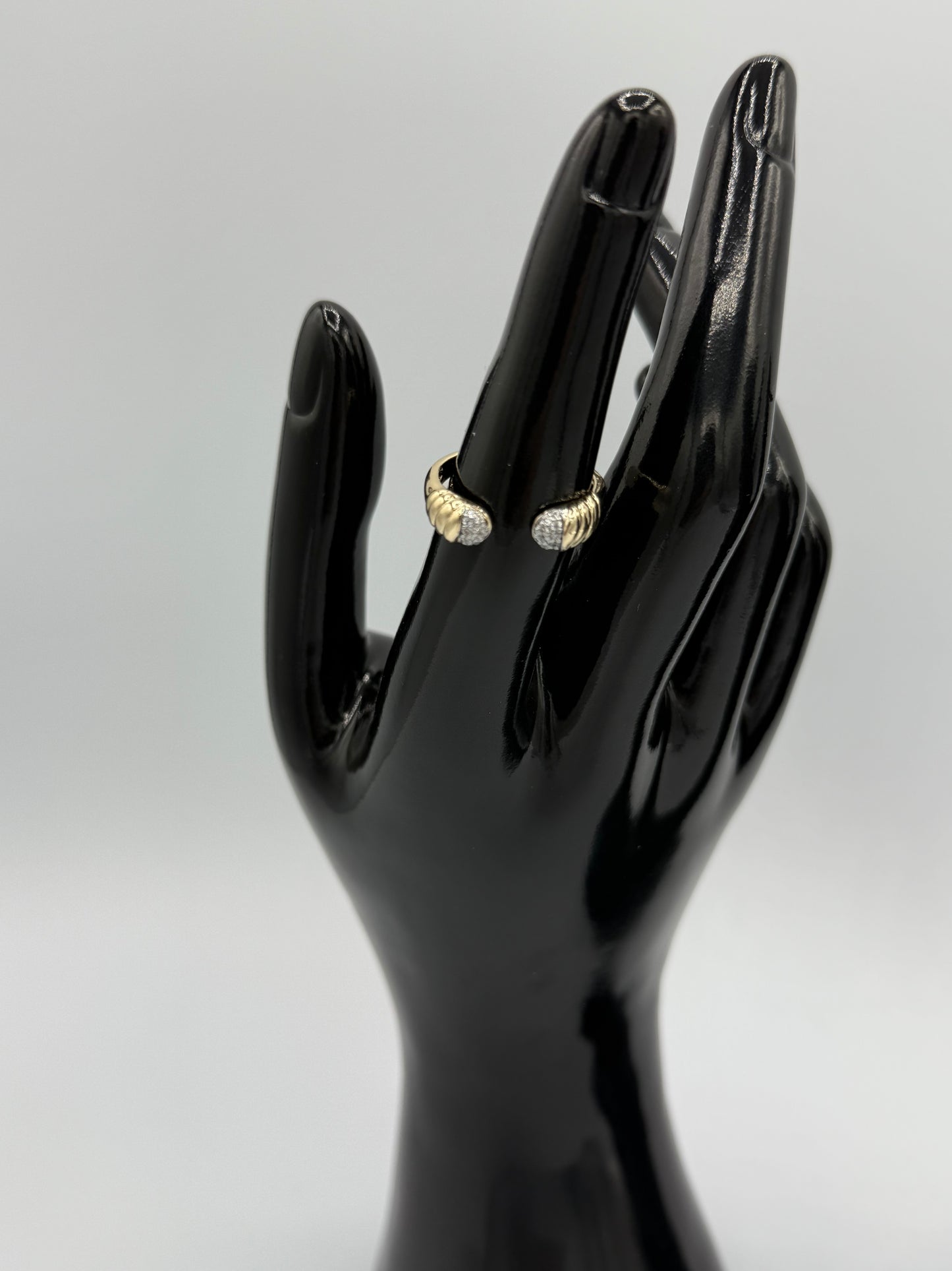 Gold & Silver-Tone Adjustable Stainless Steel Ring