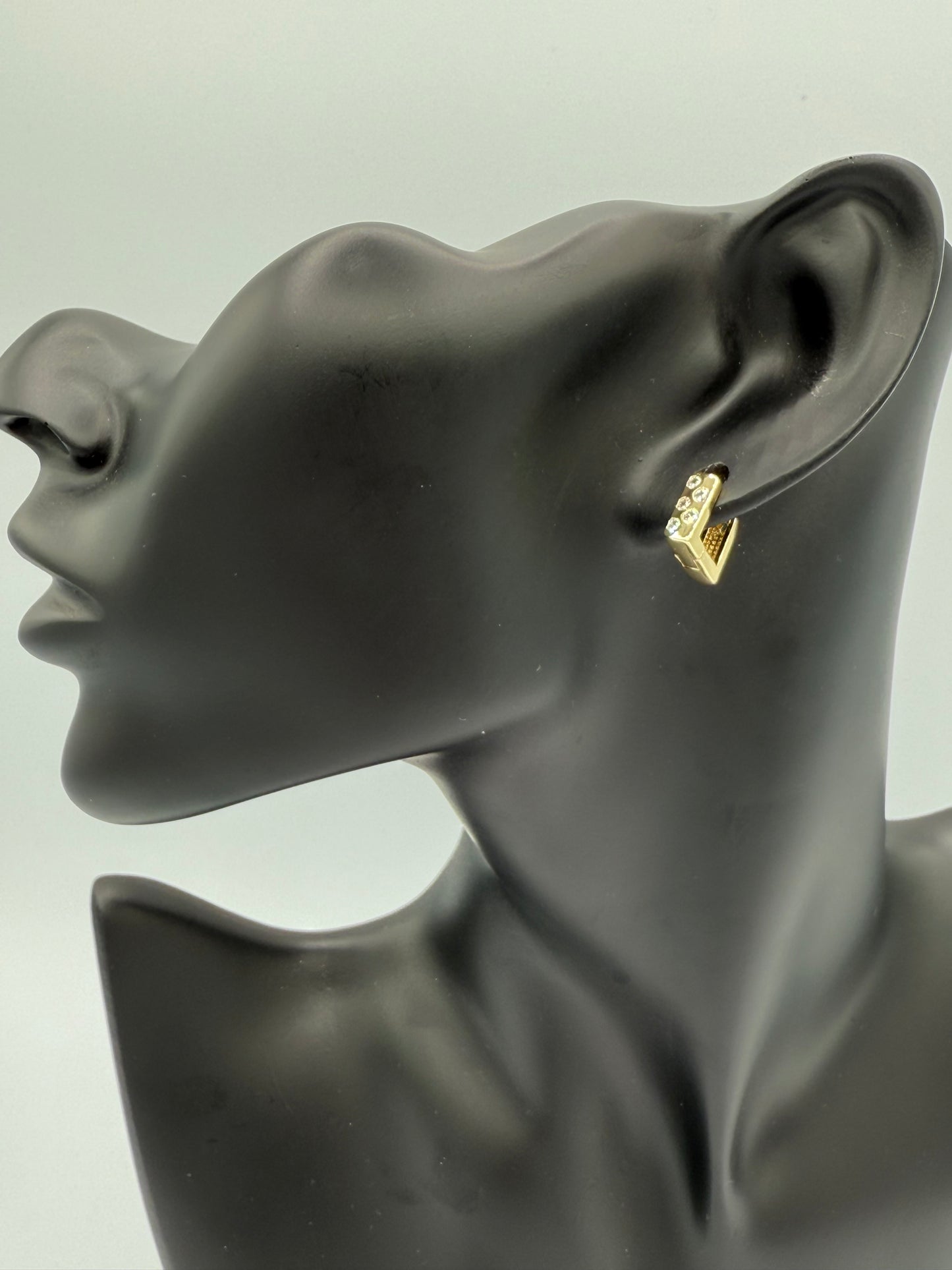 Golden Geometric Stud Earring