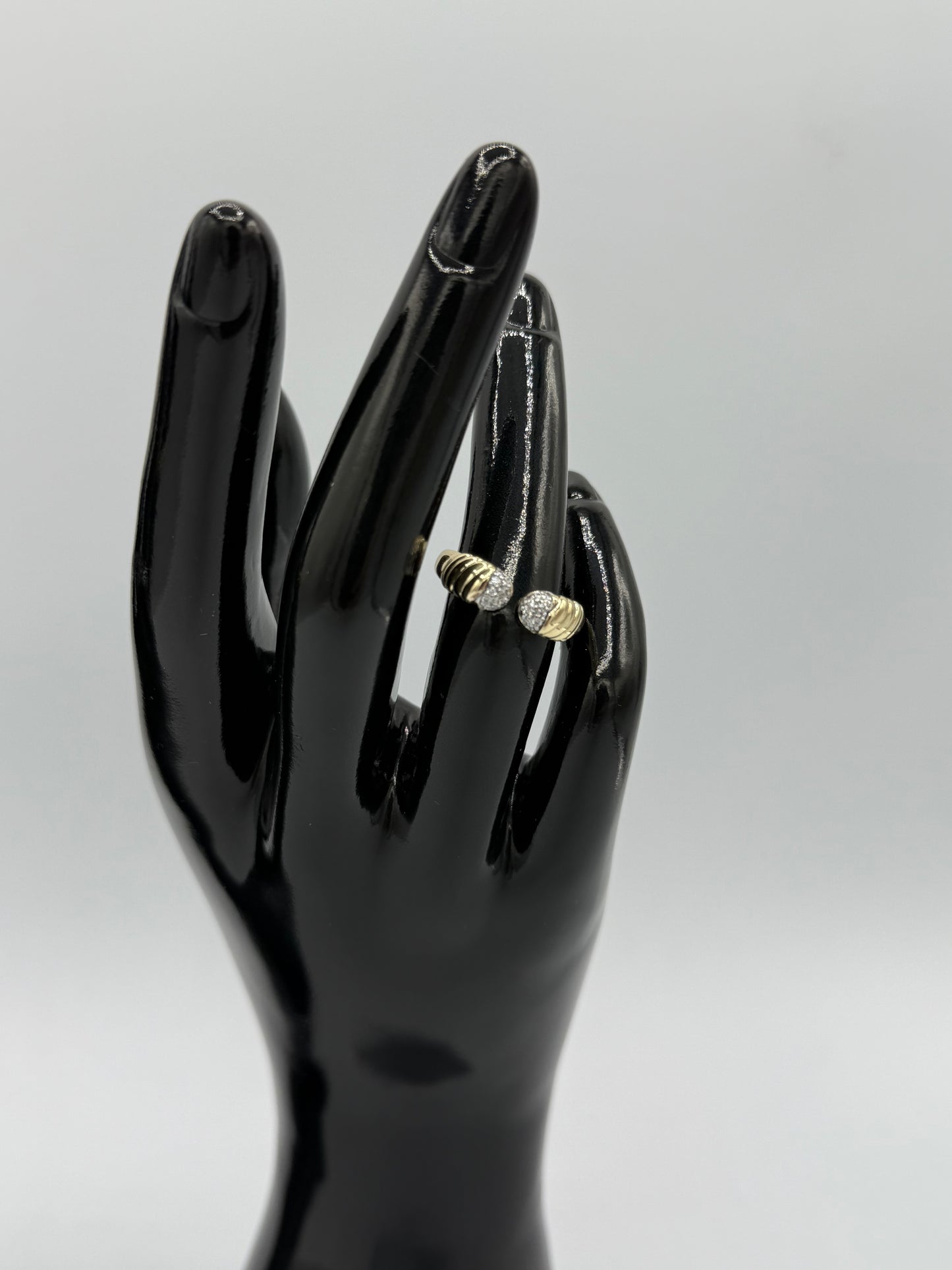 Gold & Silver-Tone Adjustable Stainless Steel Ring