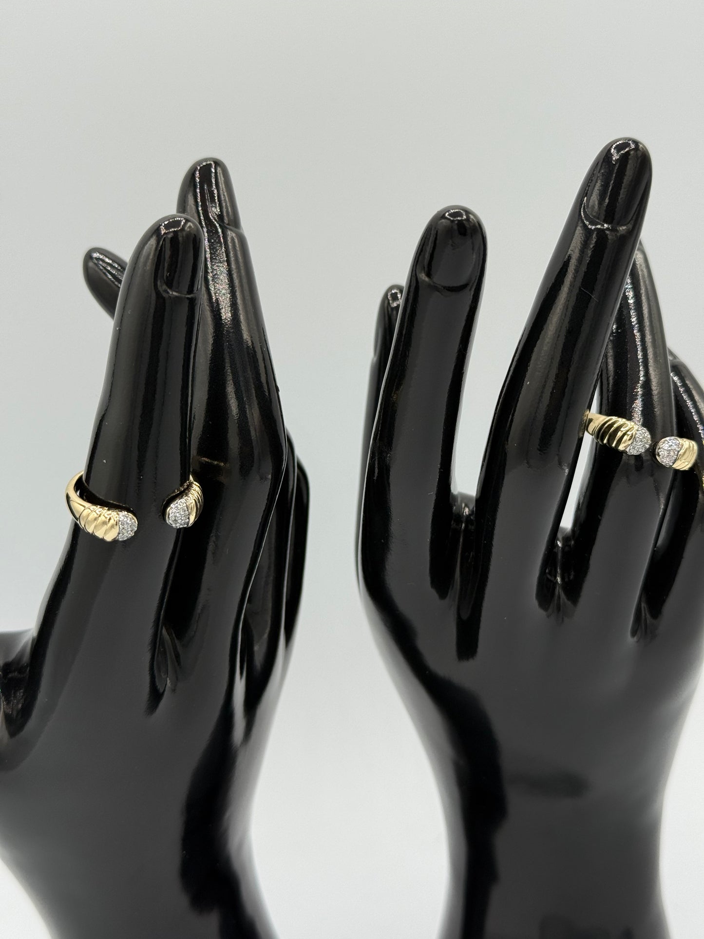 Gold & Silver-Tone Adjustable Stainless Steel Ring