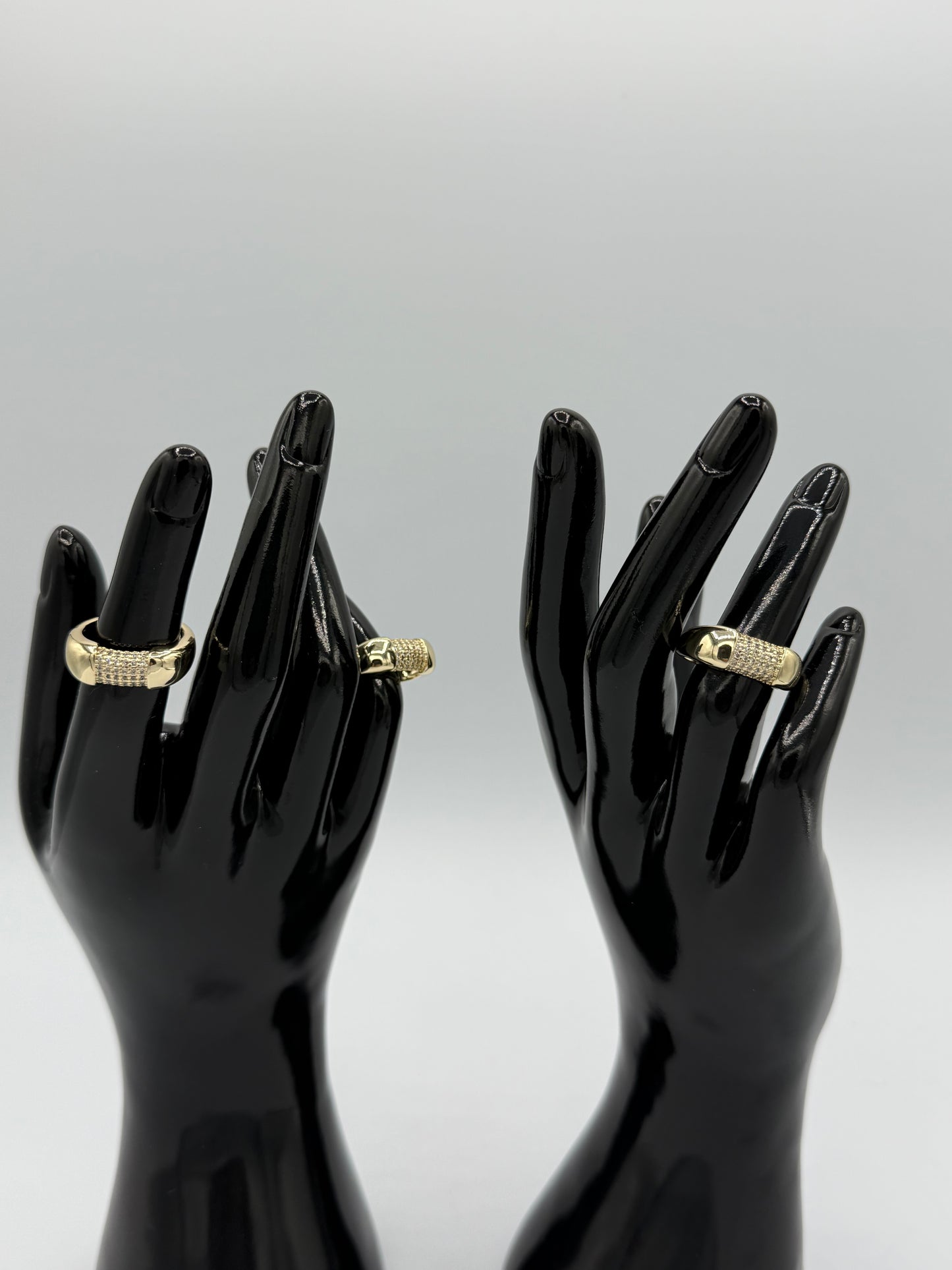Golden Bold Pavé Ring