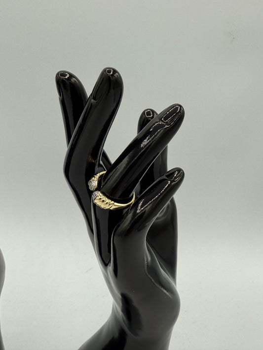 Gold & Silver-Tone Adjustable Stainless Steel Ring