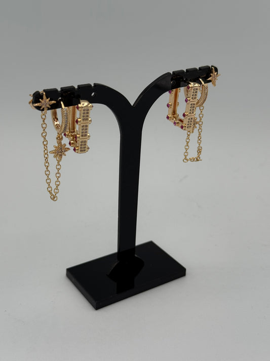 Celestial Charm Triple Earring Set