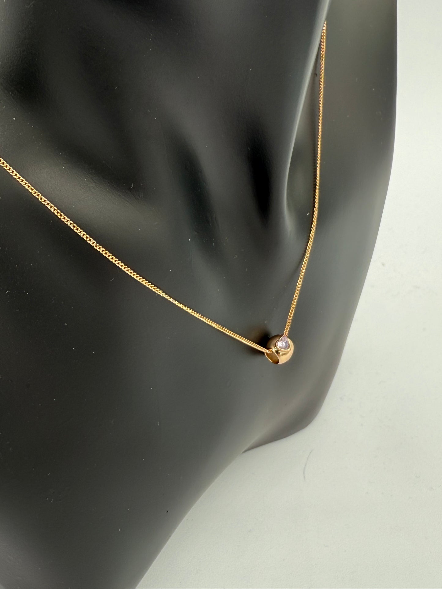 Golden Sphere Pendant Necklace