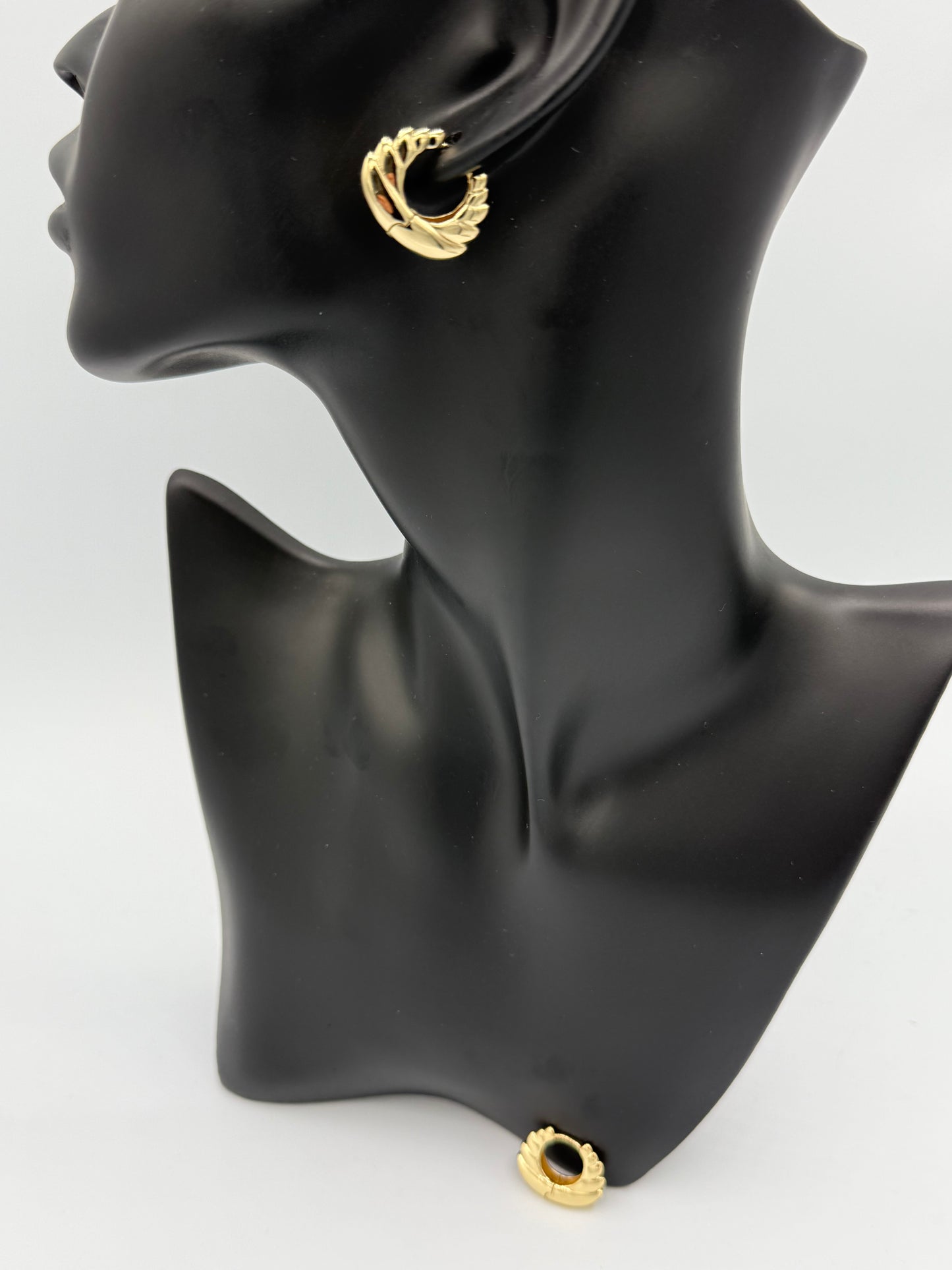 Golden Wave Hoop Earrings