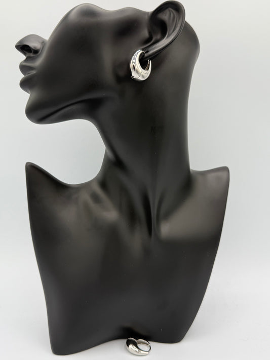 Chunky Stainless Steel Hoop Earrings