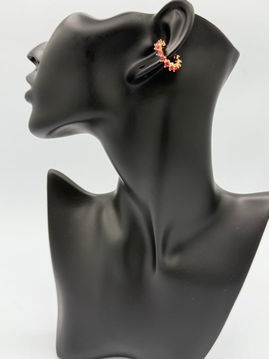 Ruby Glow Cuff Earring (Sold as Single)