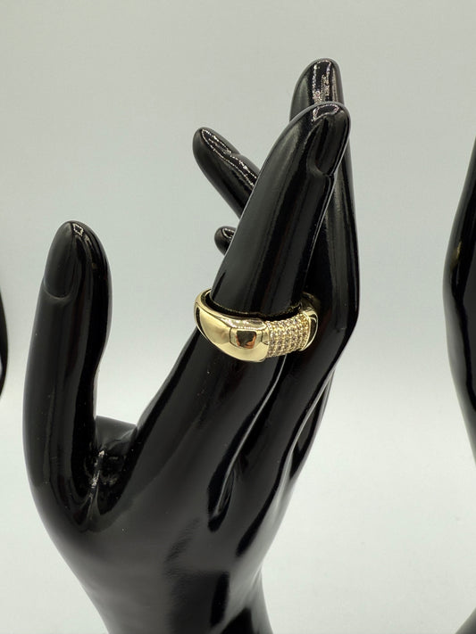 Golden Bold Pavé Ring