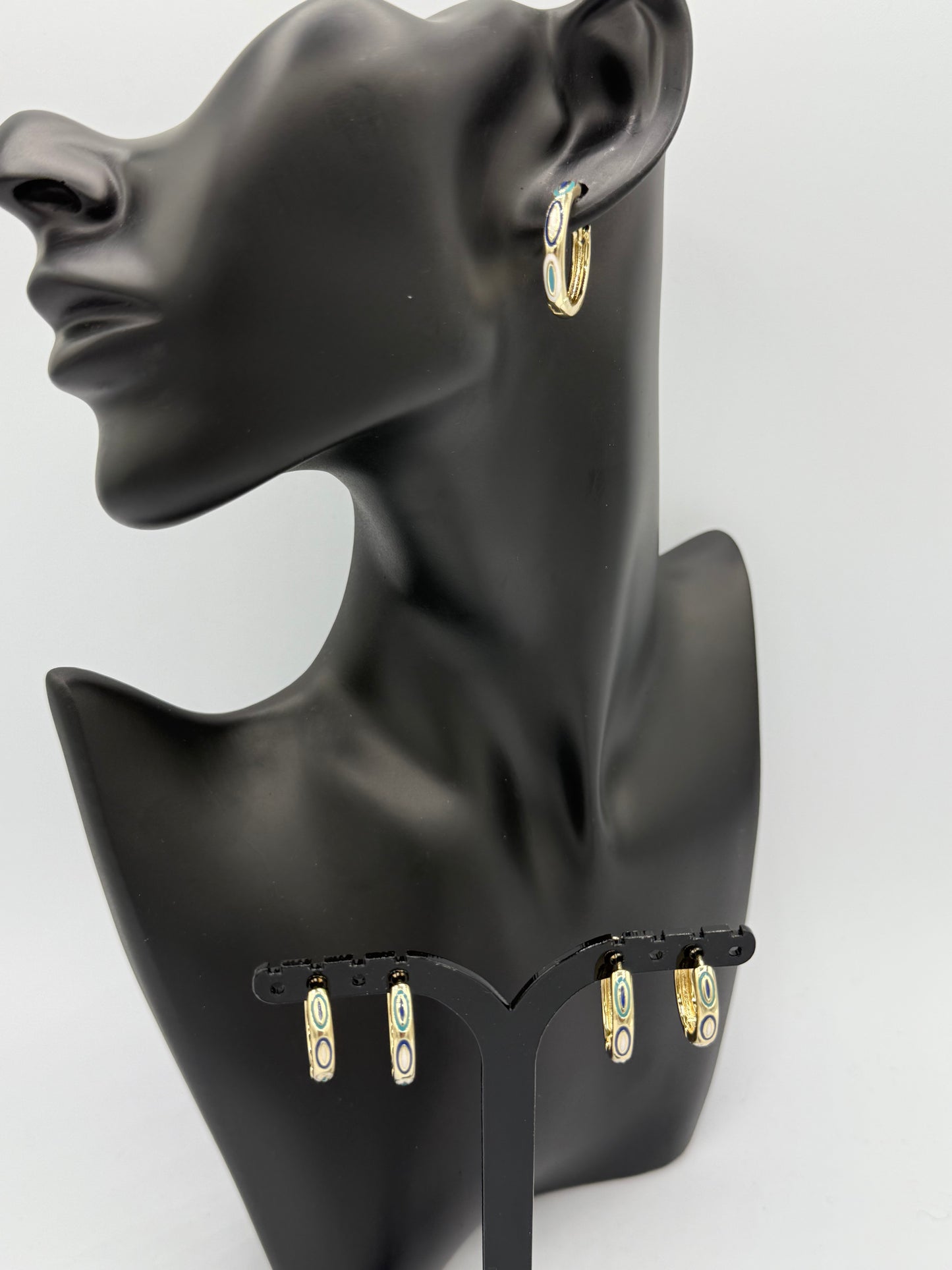 Luxe Enamel Hoop Earrings