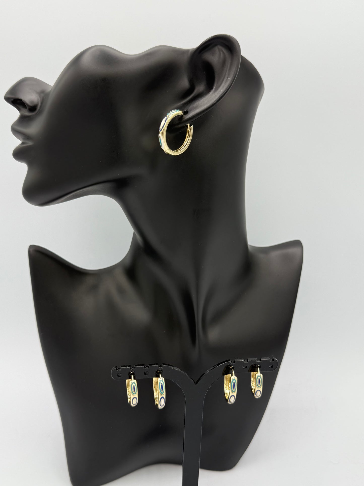 Luxe Enamel Hoop Earrings