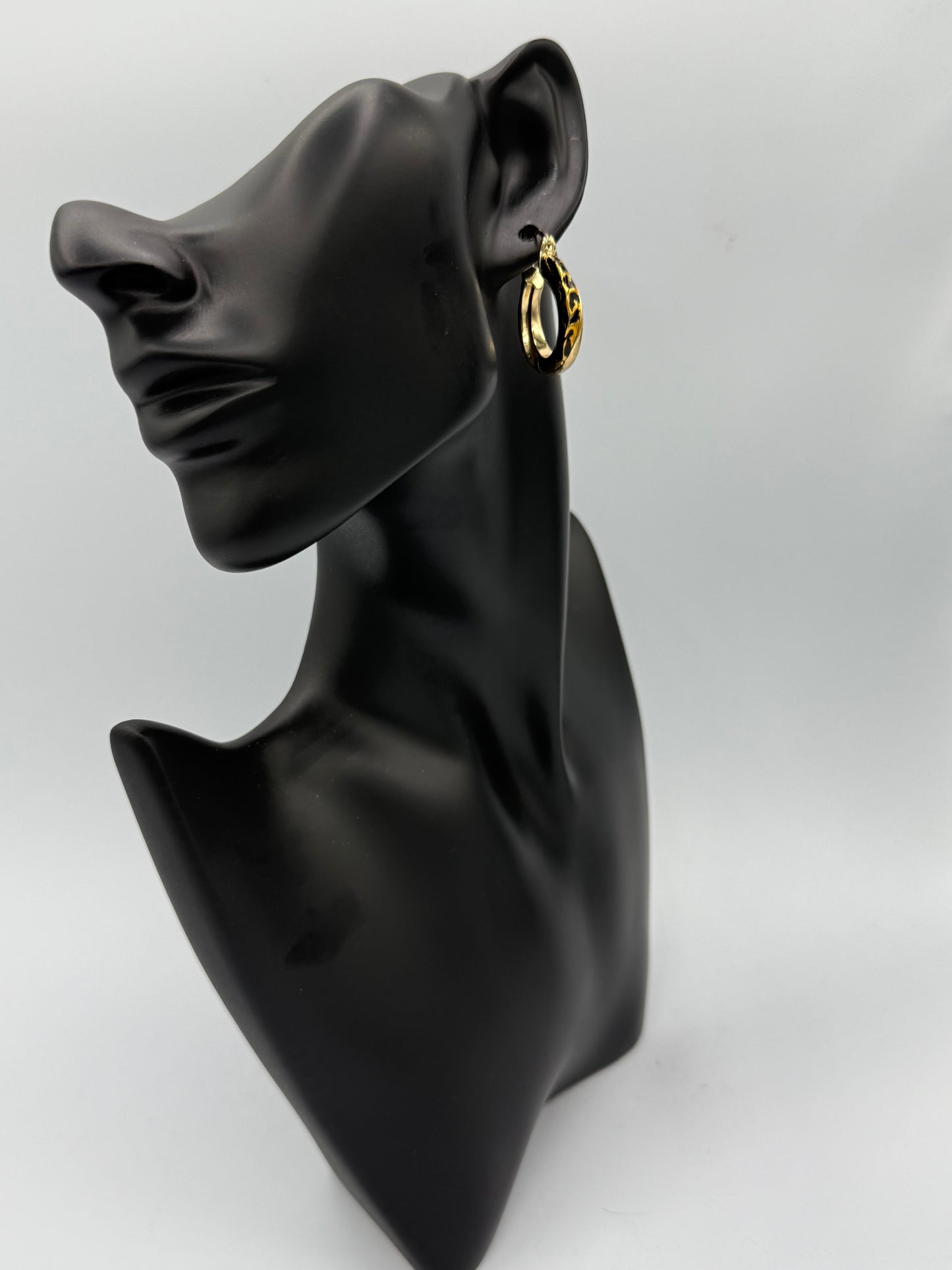 Gold Stainless Steel Leopard Earrings