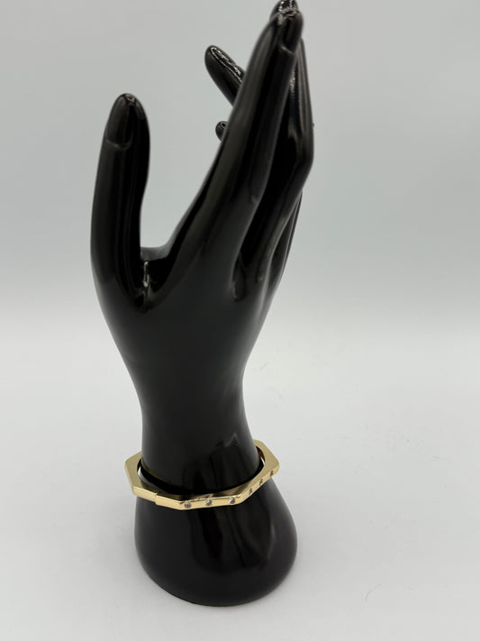 Golden Rivet Bangle