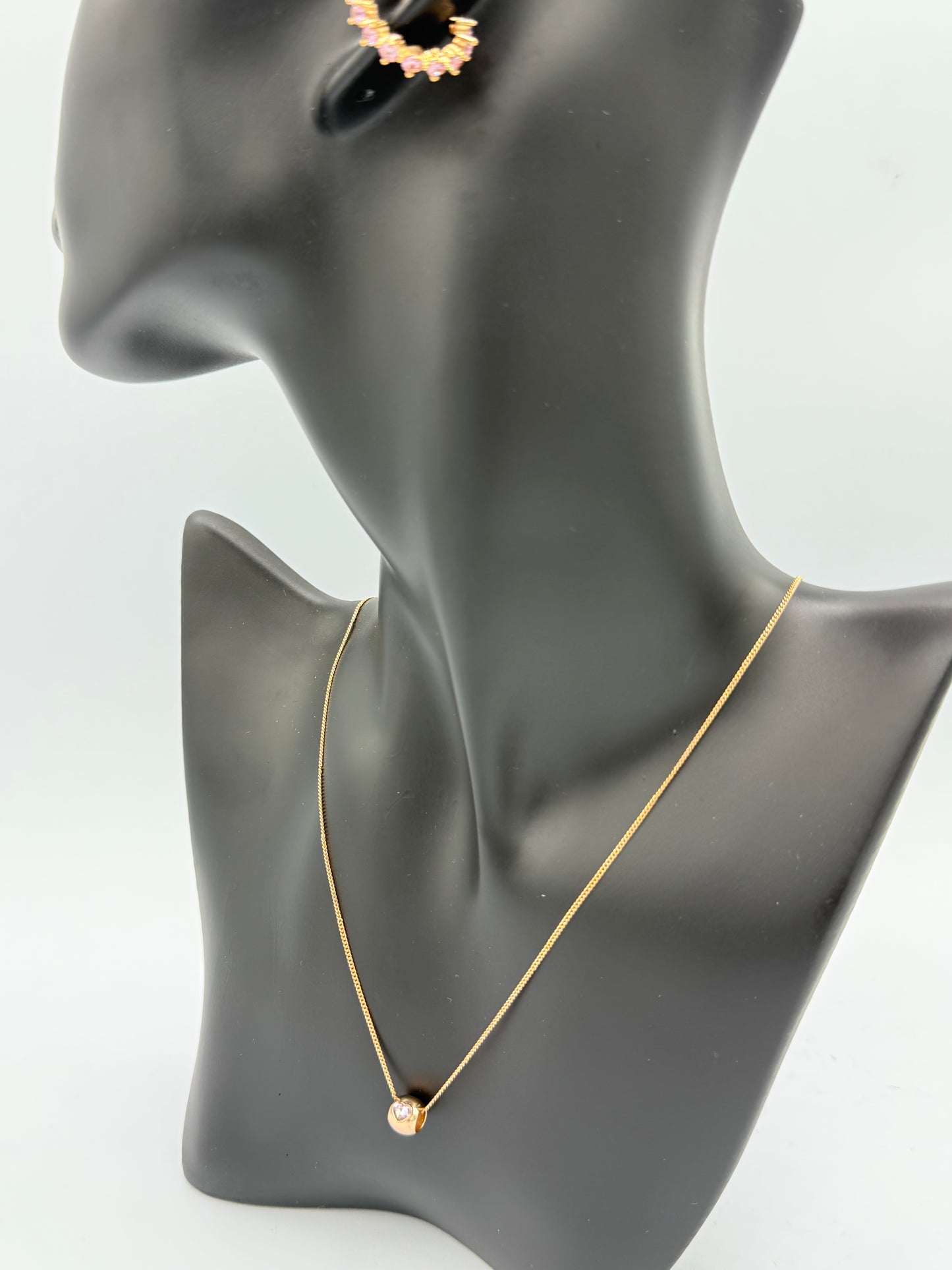 Golden Sphere Pendant Necklace