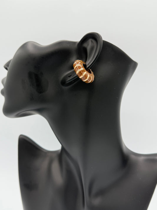 Golden Mocha Cuff Earring
