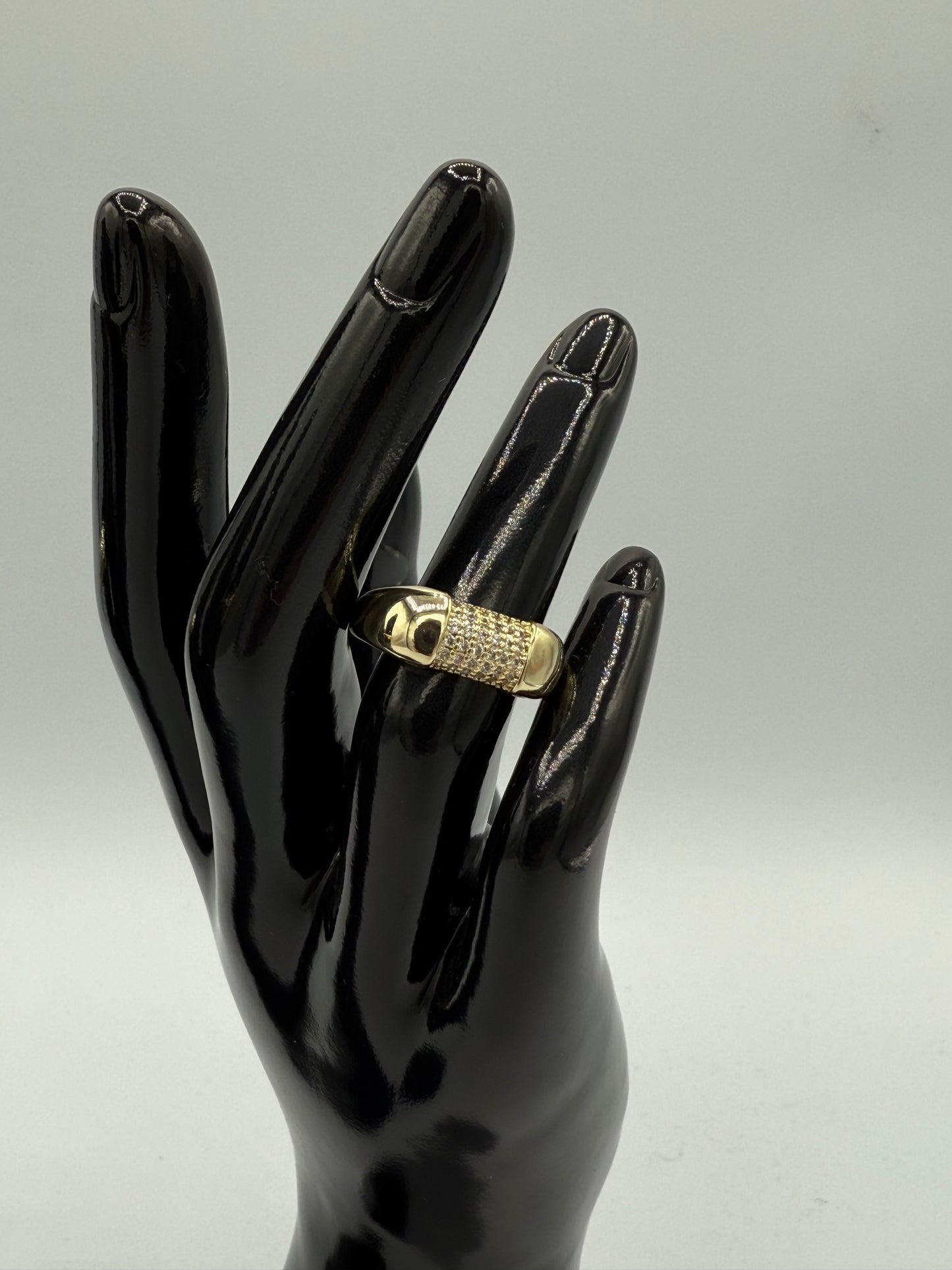 Golden Bold Pavé Ring