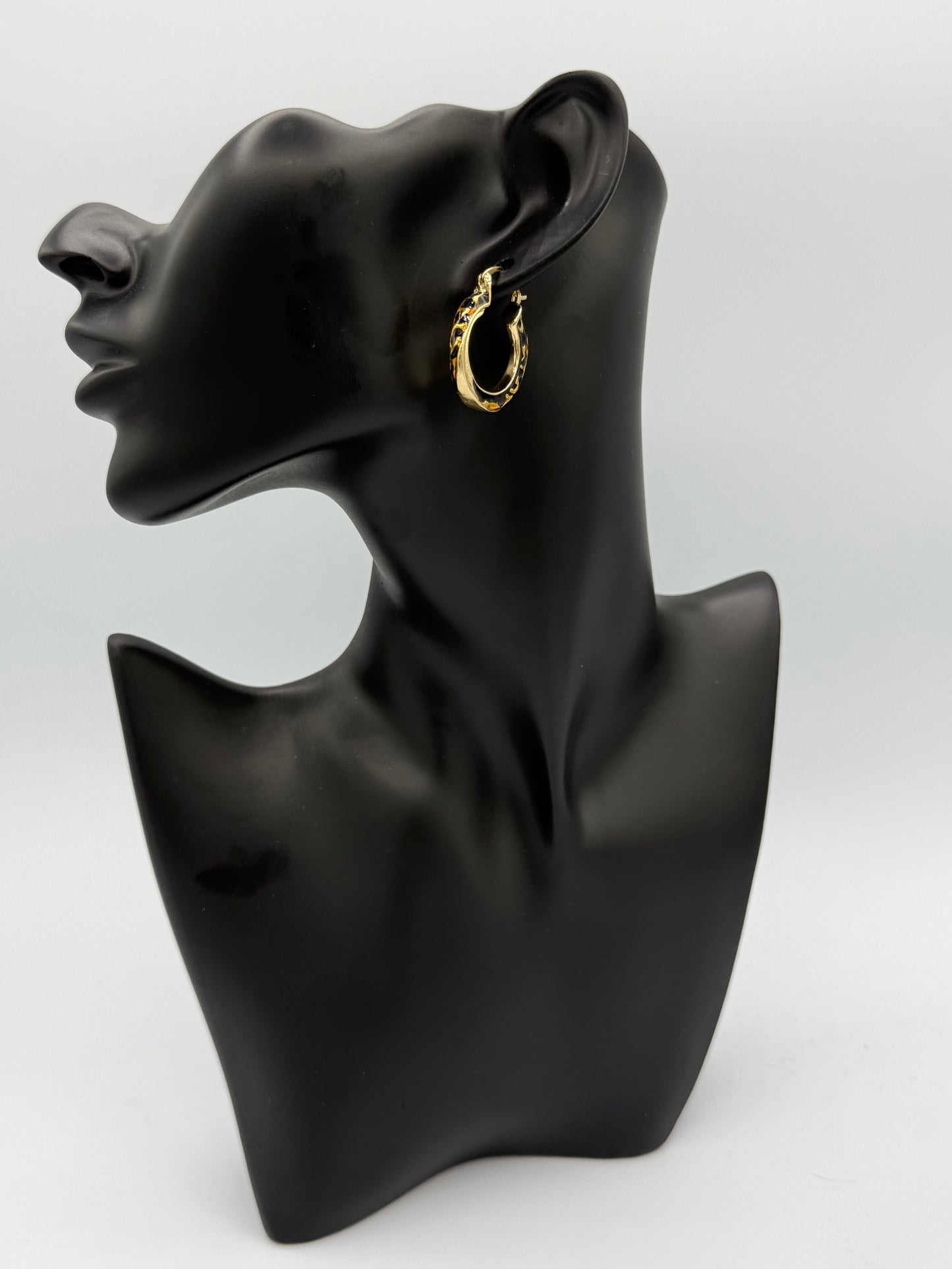 Gold Stainless Steel Leopard Earrings